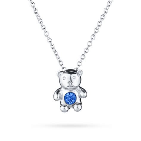 teddy bear necklace with birthstone.